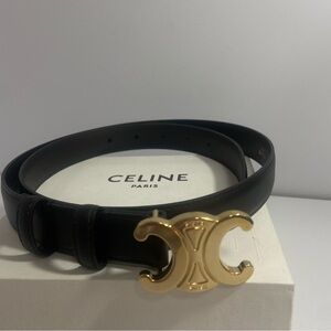 Celine Belt with Gold Buckle